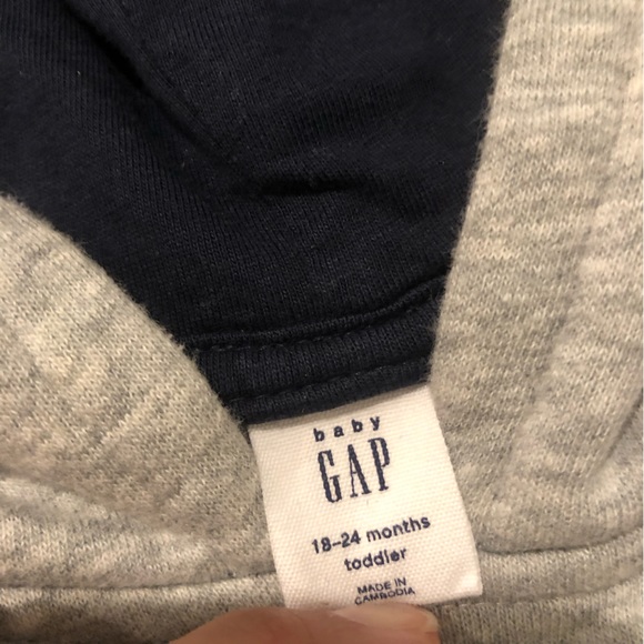 Kids Gap Arch Logo Grey Hoodie - Picture 3 of 4